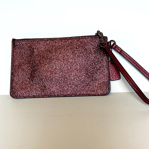 Coach New York wristlet, shimmery purple
